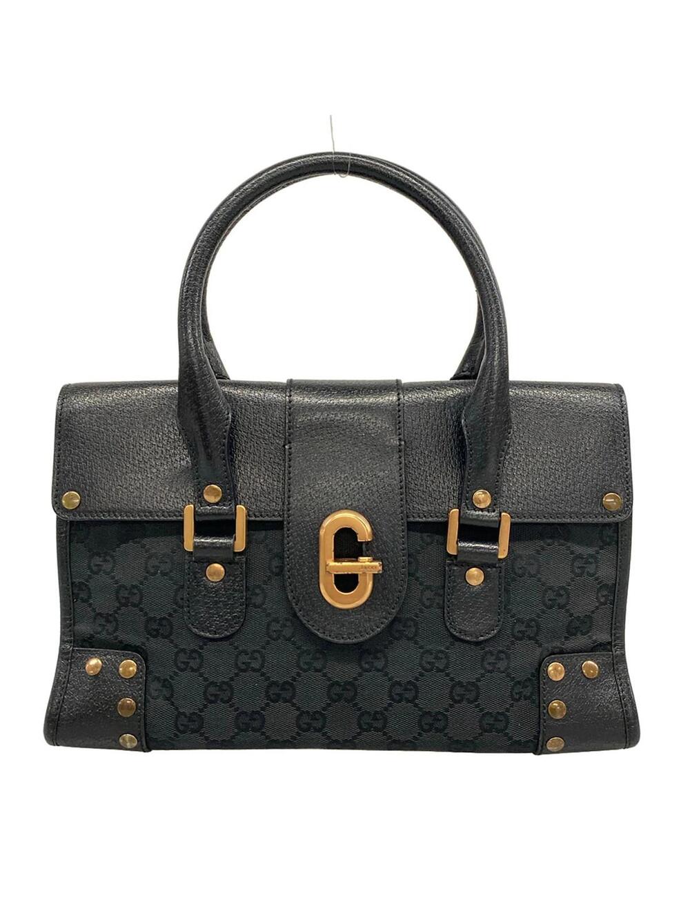 Gucci Black Leather Jacquard Handbag #363393G95B